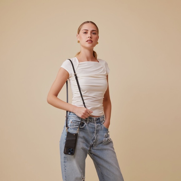 Bandolier | Emma Crossbody Phone Case in Black / Gold | iPhone 16 Pro Max - Picture 5 of 9